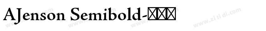 AJenson Semibold字体转换